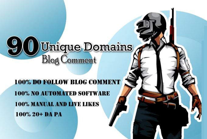 I will 90 unique domains SEO service blog comments back links