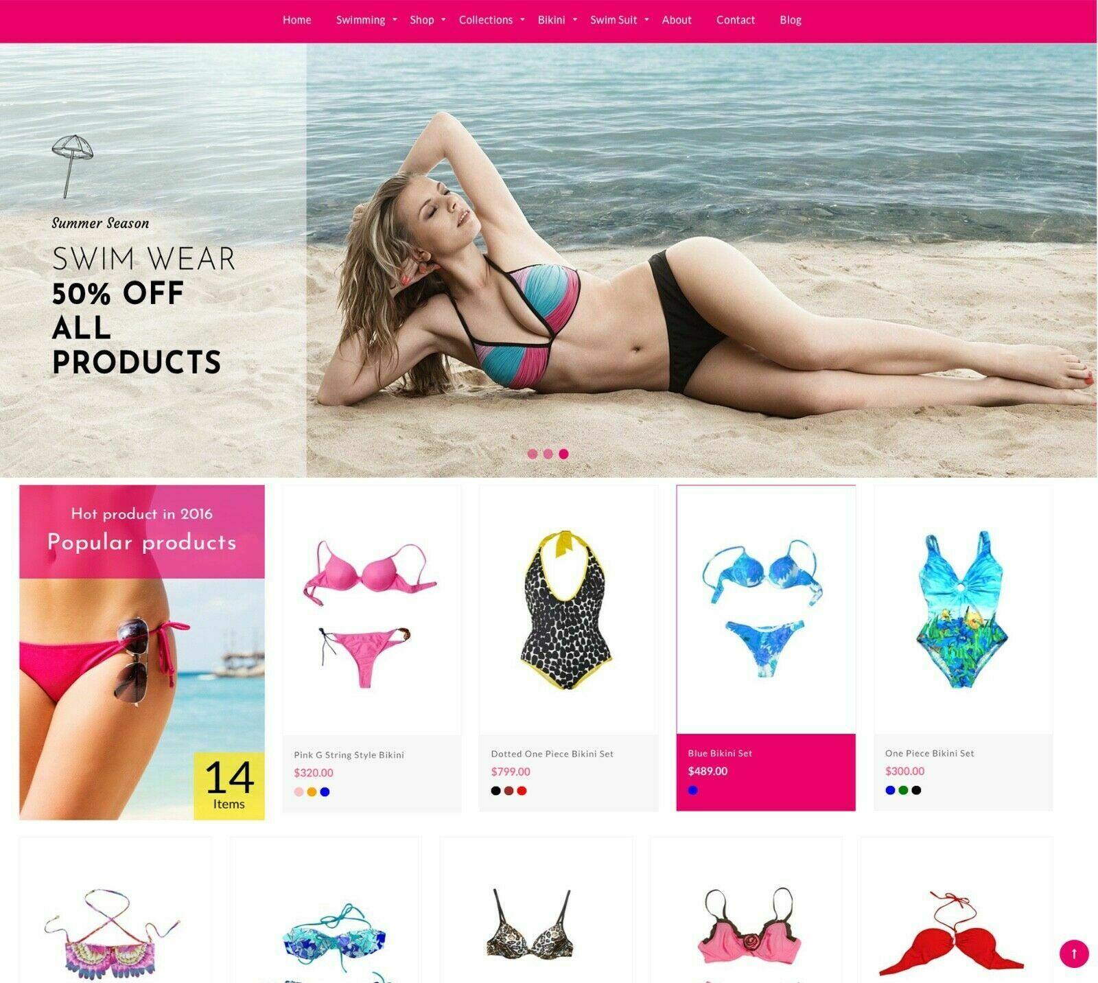 Shopify Dropshipping Bikini Fashion Store/Website with 40 winning Products