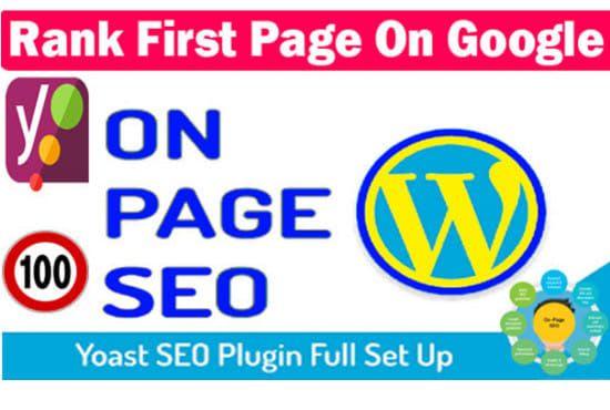I will do on page optimizations by yoast seo