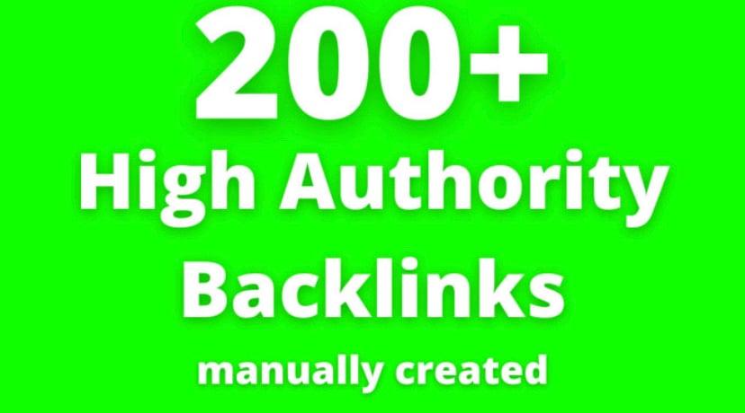 200 plus high authority backlinks. 