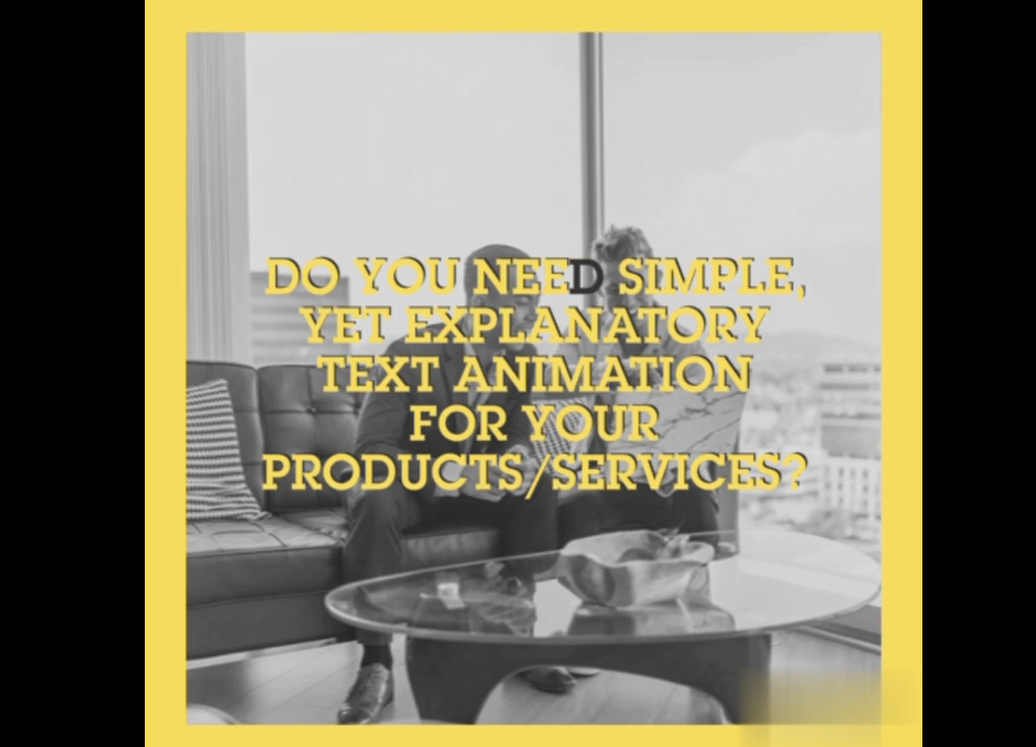 I will create a 30-45 second introductory text animation