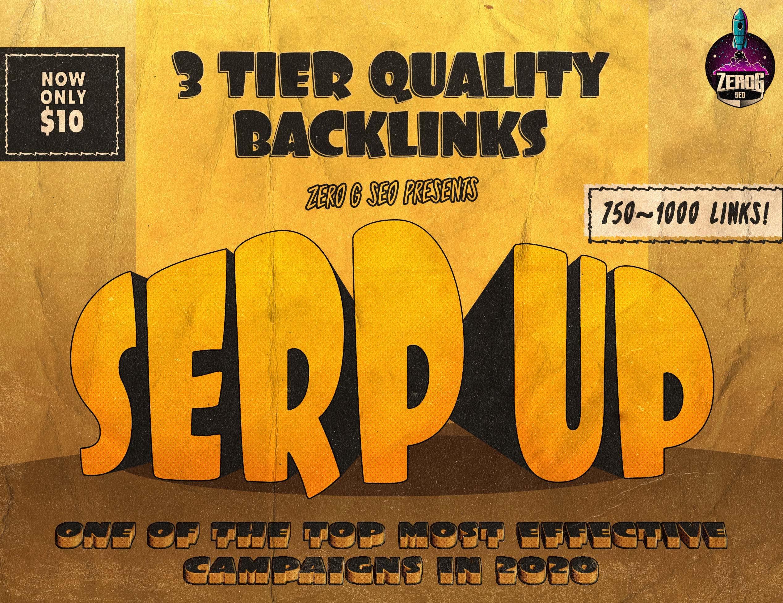 SERP UP Campaign 400 High DA 30+ With 1200 Total Links 