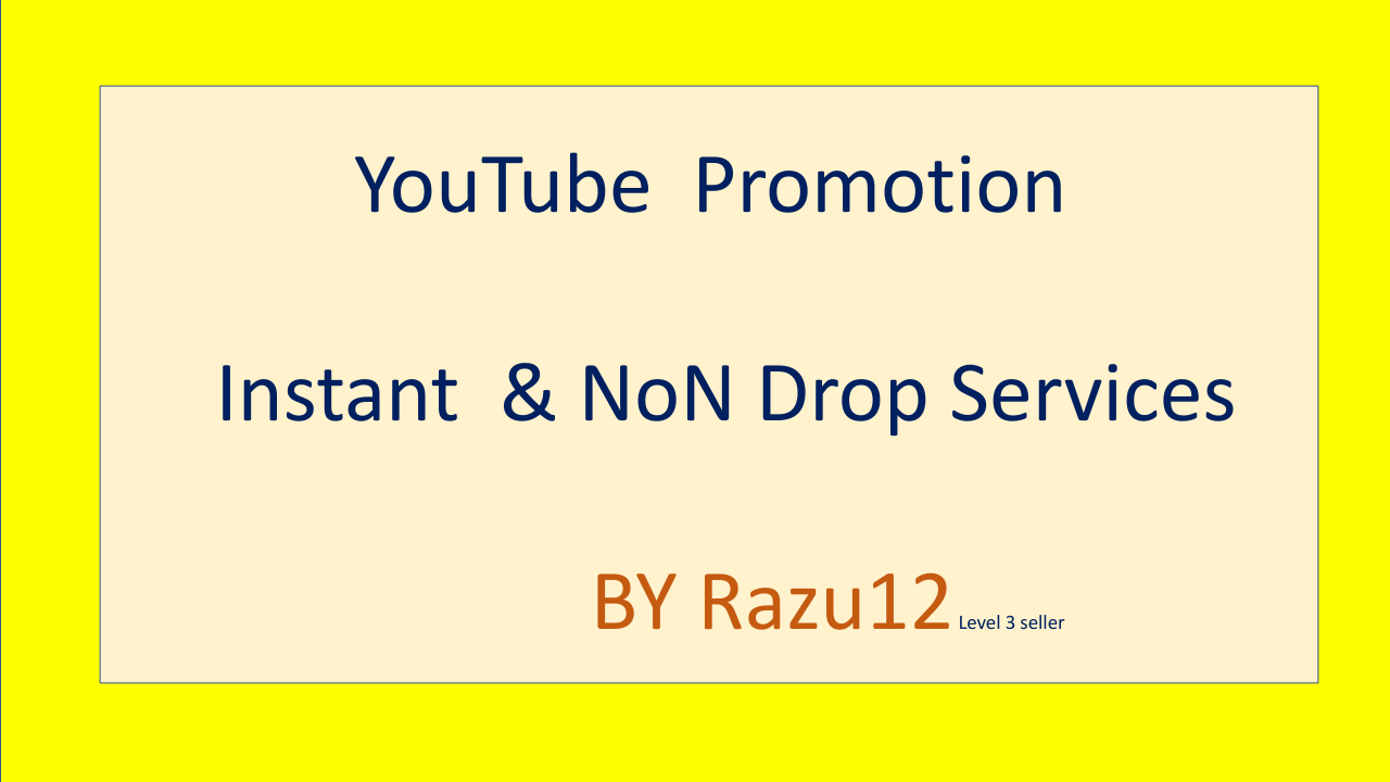 YouTube account & video promotion By Razu12 