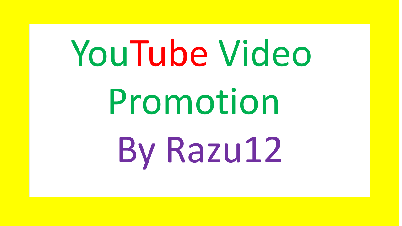 High Quality YouTube video promotion safe and fast 