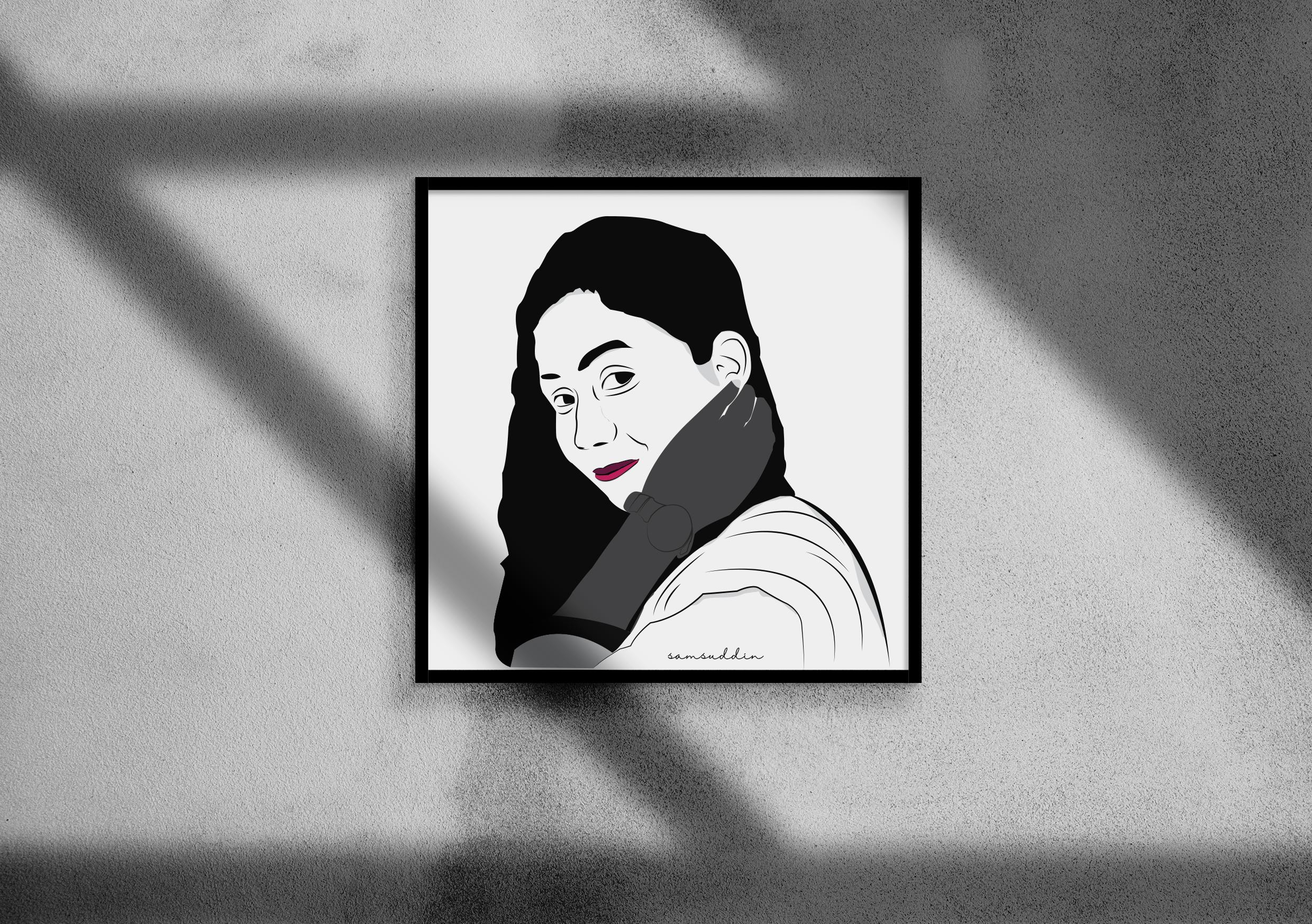 I will draw your portrait as a black and white cartoon