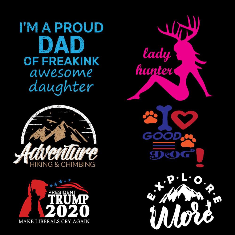 I will design professional, unique and typography t shirts