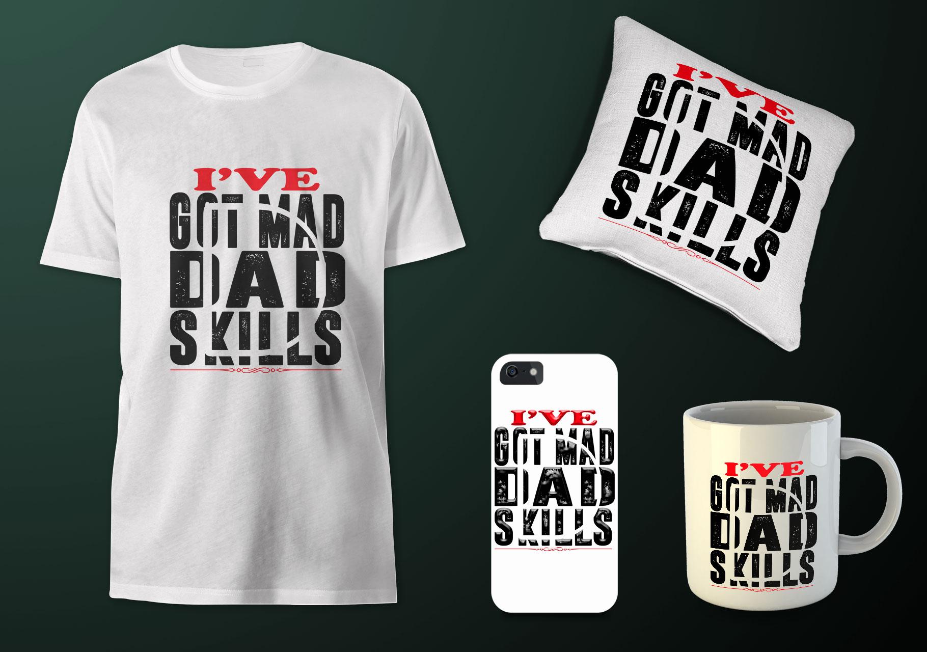 I will create awesome typography T-shirt and mug design for you
