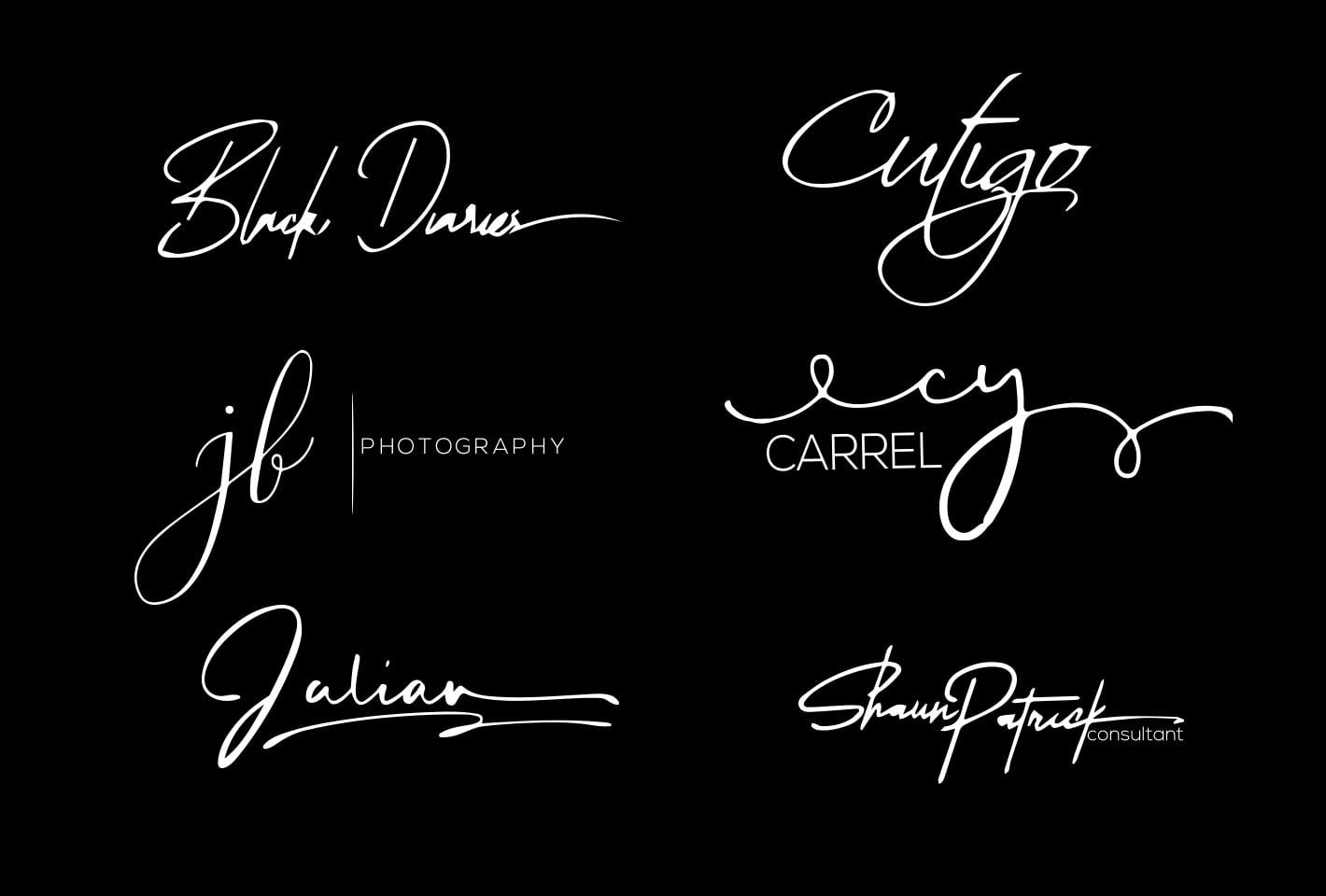 I will design modern signature logo in 24hrs