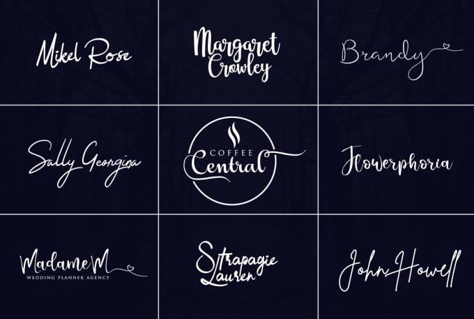 3 creative signature logo design in 12hrs 