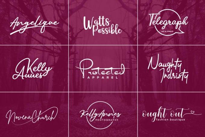 3 creative signature logo design in 12hrs 