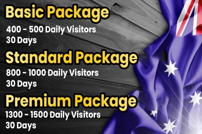 I will drive real Australia targeted web traffic 20K VISITORS