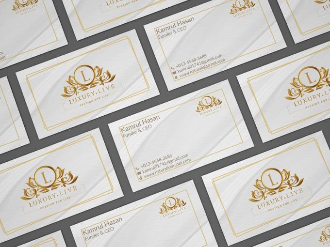 Luxury, elegant and simple business card design