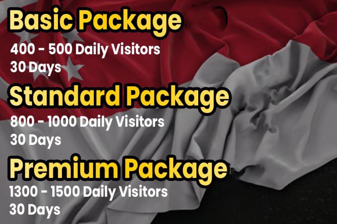 I will drive real Singapore targeted web traffic 20K 