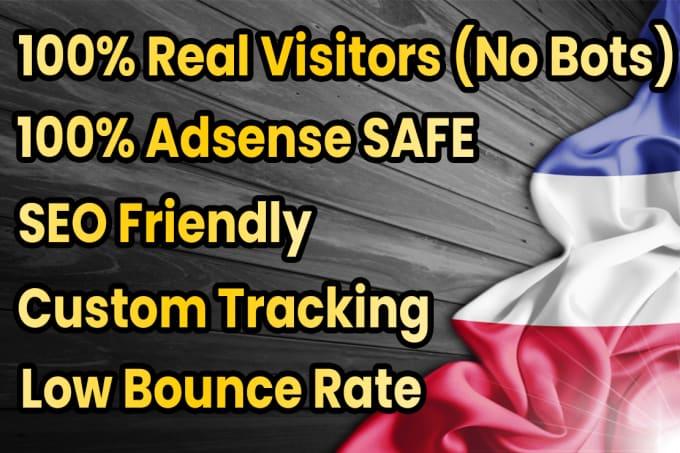I will drive real France targeted web traffic 20K VISITORS