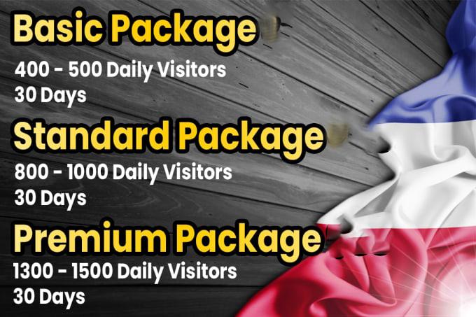 I will drive real France targeted web traffic 20K VISITORS