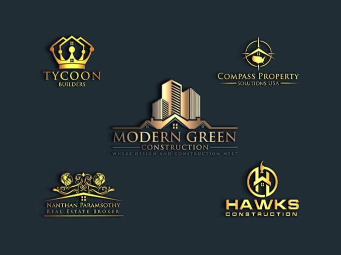 Real estate property construction investment financial logo logo view