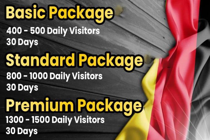 I will drive real Germany targeted web traffic 20k VISITORS