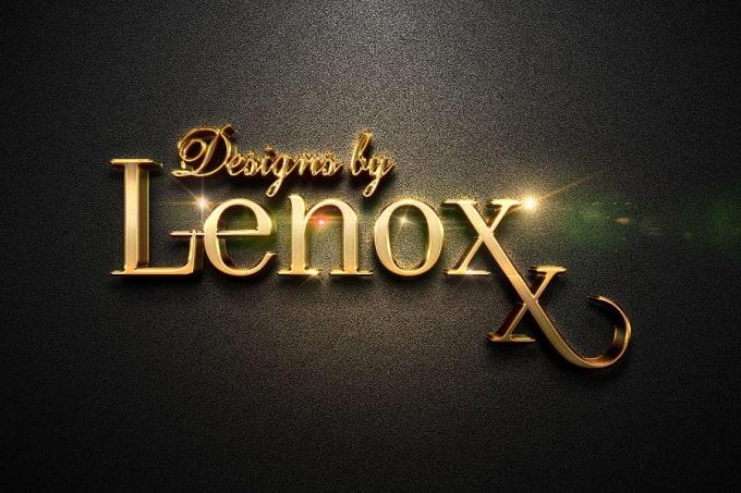 I will design stunning 3d metallic signature logo