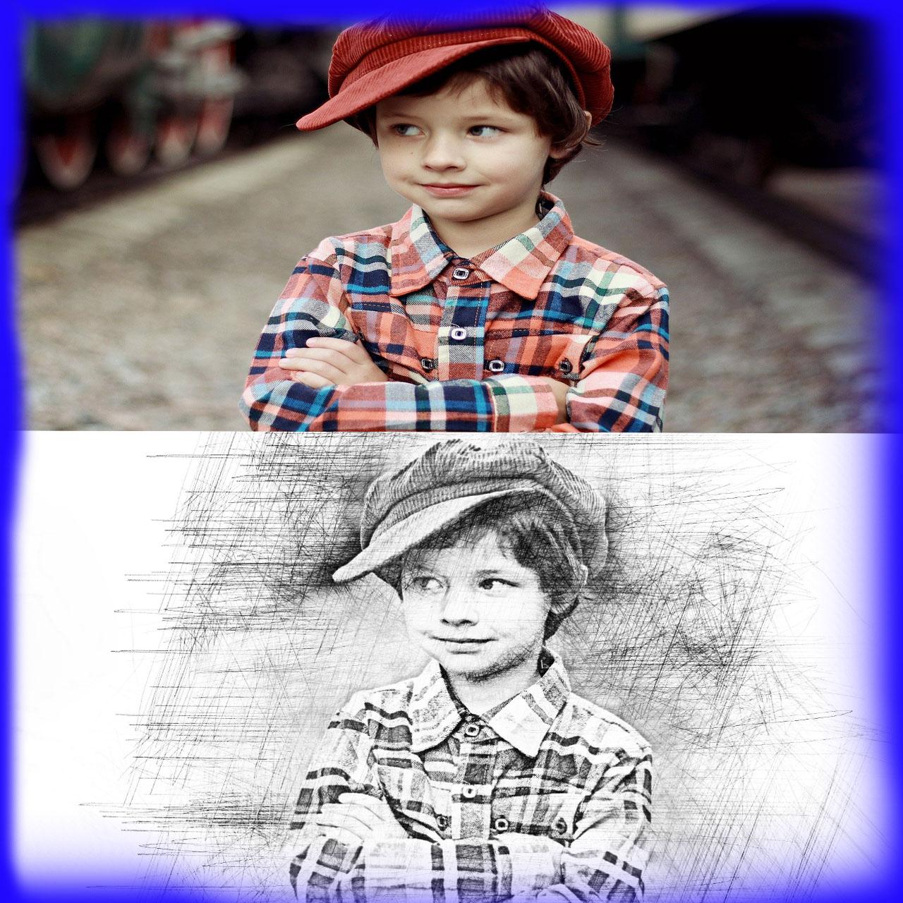 i will convert your photo into pencil sketch art or Cartoon portrait or oil painting, etc.