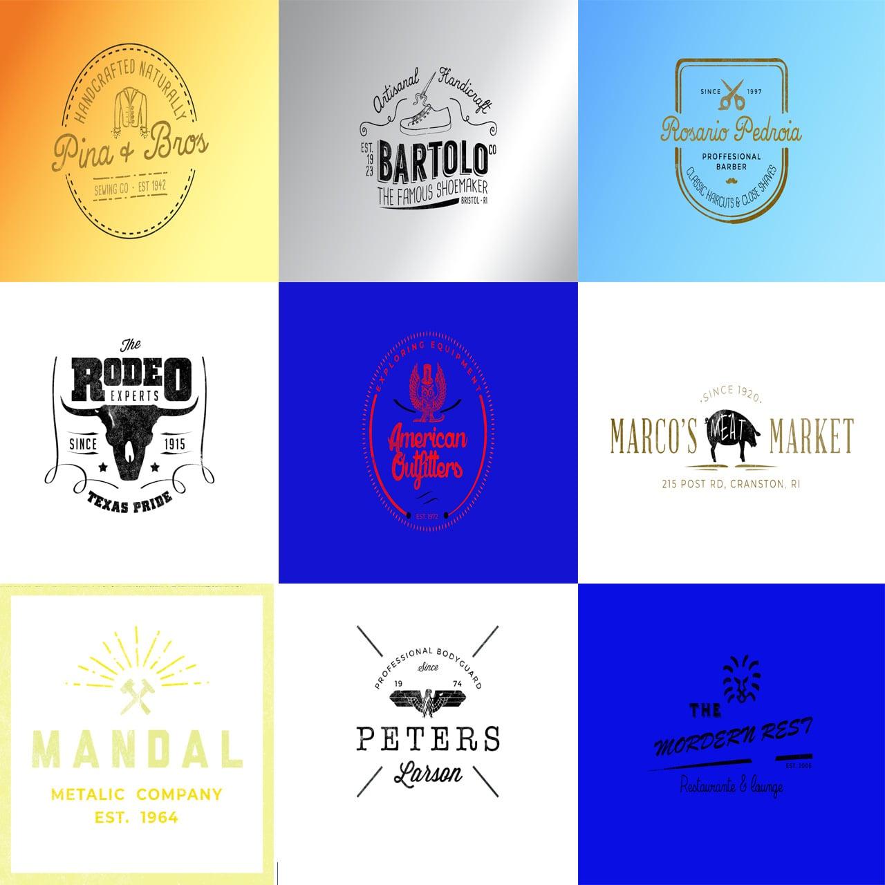 I will design stunning vintage retro logo 