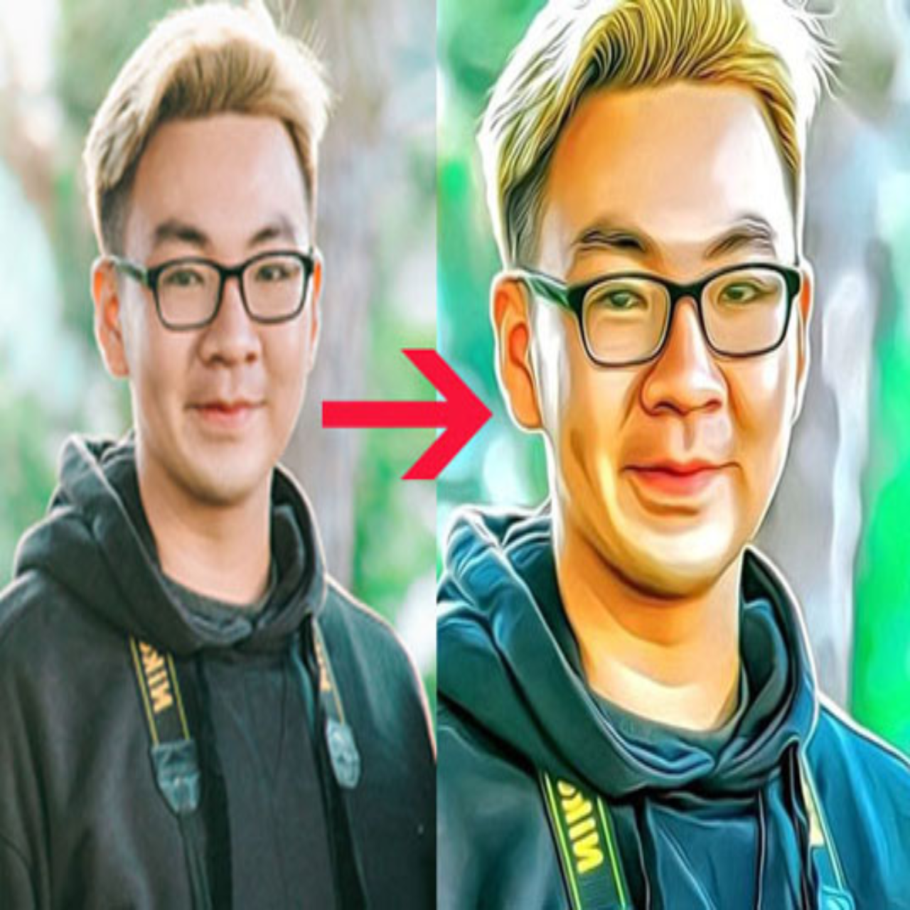 i will convert your photo into pencil sketch art or Cartoon portrait or oil painting, etc.