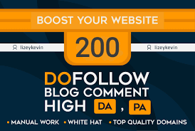 Create 200 dofollow backlink blog comments on high da pa