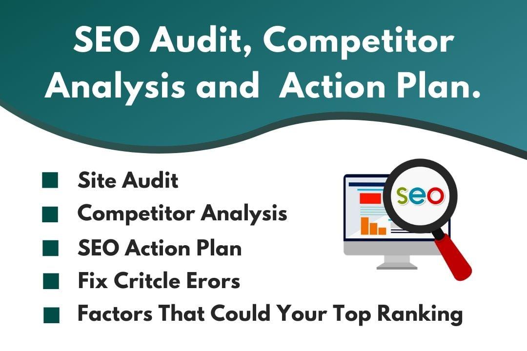 Provide SEO audit,competitor analysis and complete action plan