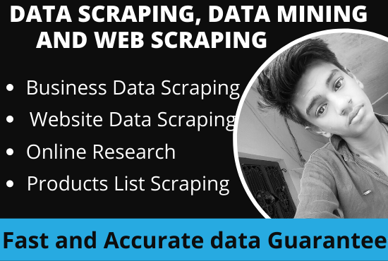 I will do web scraping, data mining and data scraping