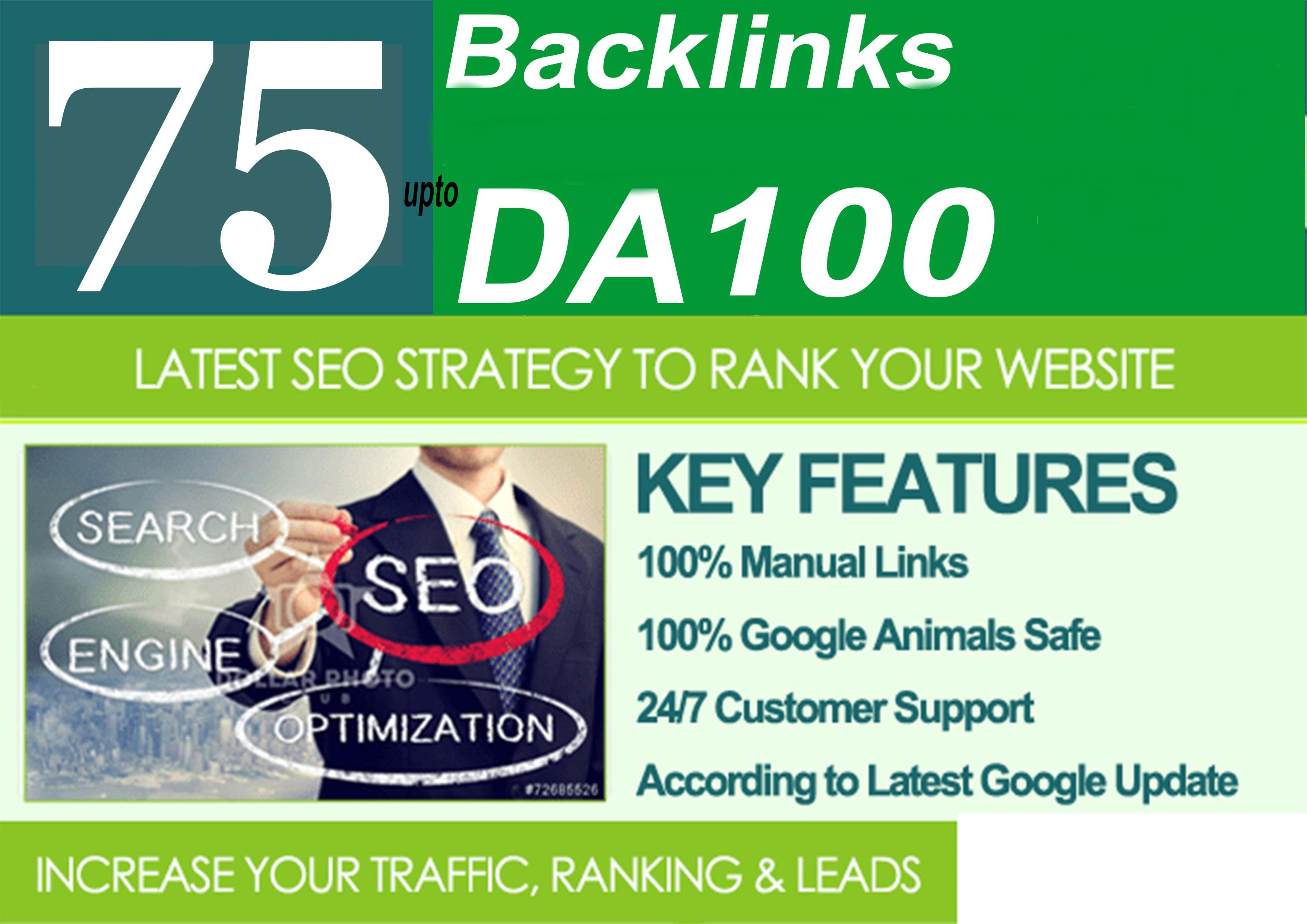 Exclusively75 Backlinks PR9 65+10 EDU/GOV 80+ DA High Quality SEO Permanent Links Increase Google 