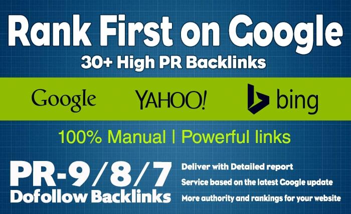 Skyrocket your website on google with 30 High PR backlinks