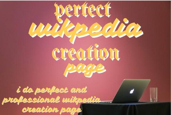 I will do professional wikpedia,wik page for artist,wik pedia approval