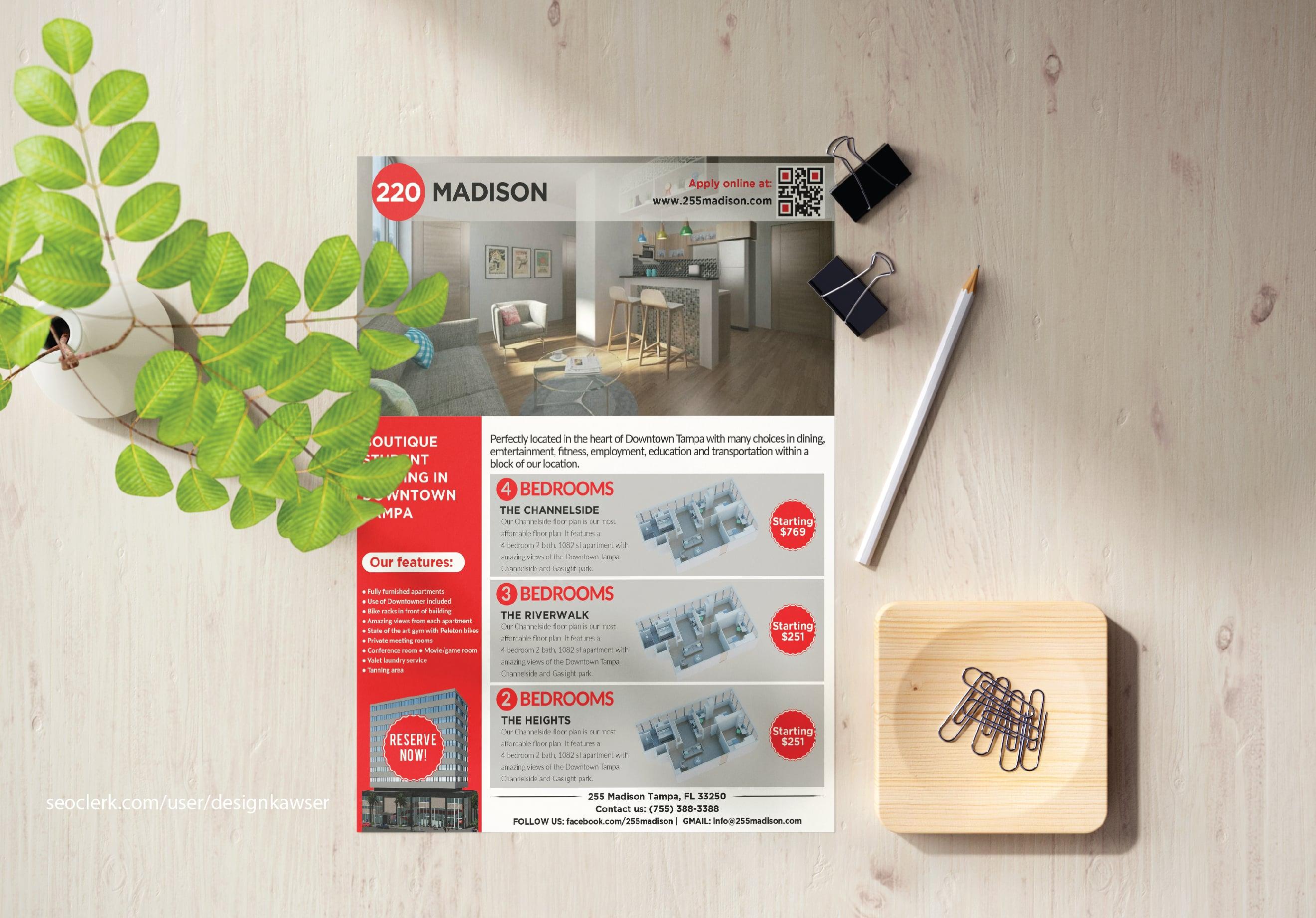 I will create brochure design, trifold, bifold, flyer, sell sheet, booklet, catalog