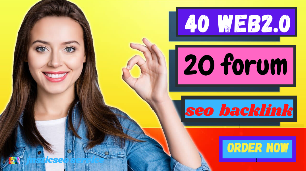  I Will Build 40 Web2.0 And 20 Niche Relavent Forum Post Backlinks