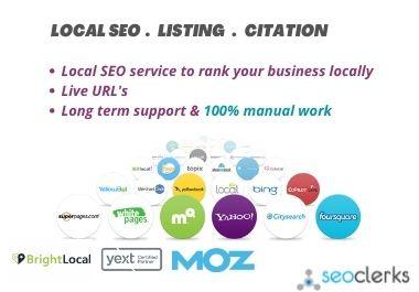 I will create manual local SEO citation and local business listing worldwide