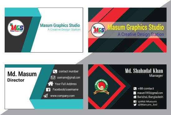 Design an unique and stunning Professional Business card with source file within 24 hours