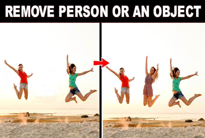 I will Remove Person or add person, Remove Object, Or Logo from Picture quickly