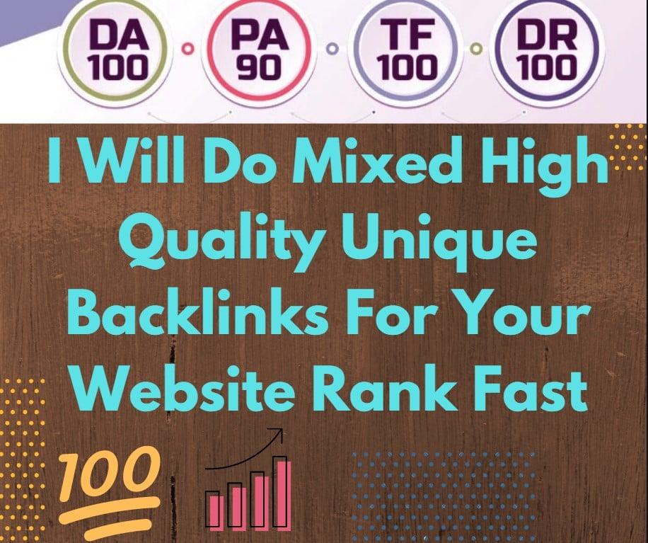I Will Do Mixed High Quality Unique Backlinks 