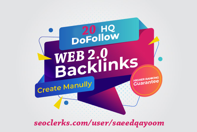 I will build 20 web 2.0 backlinks to boost website ranking
