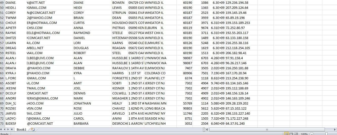 I will give email marketing database email list