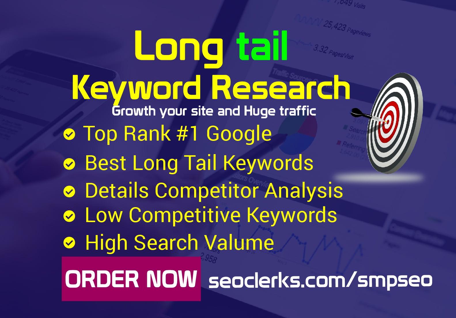 1000 long tail keyword research competitor analysis