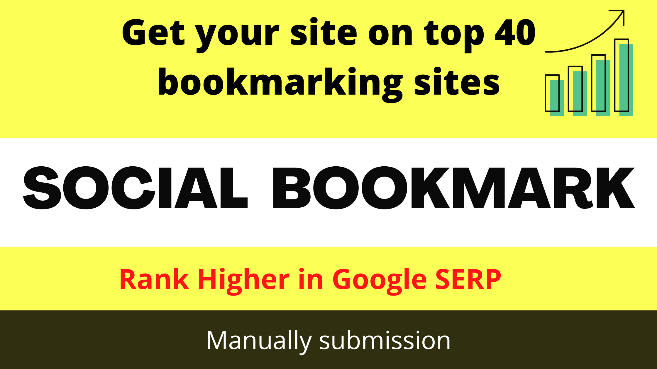 Manually create top 40 social bookmarking backlinks 