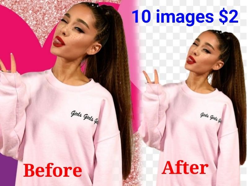 I will remove any 10 images background 