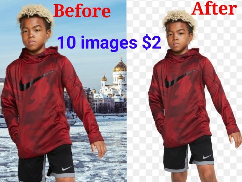 I will remove any 10 images background 