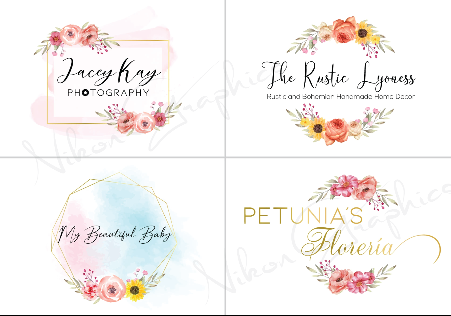I will design stunning water color signature logo