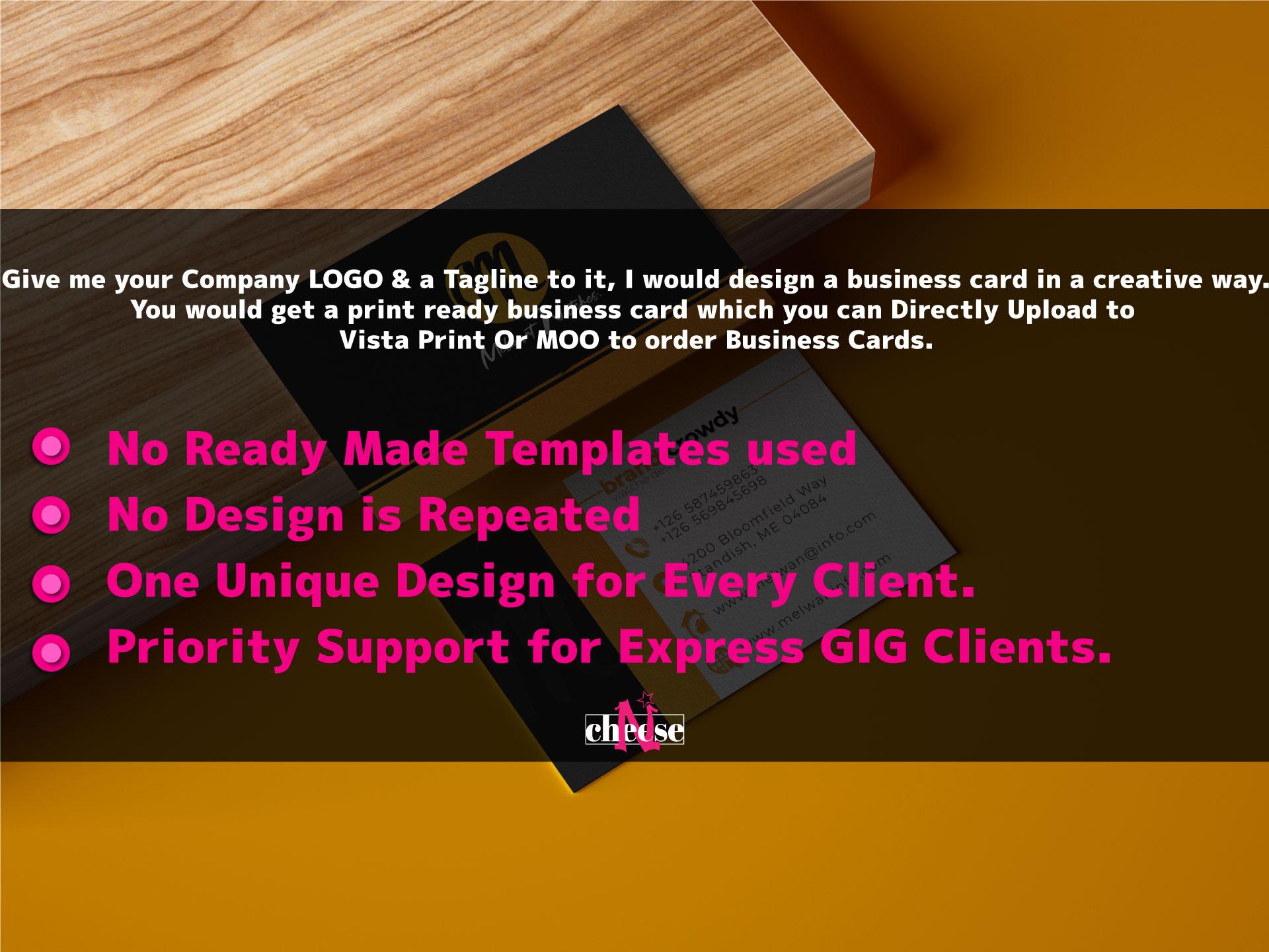 I will make a creative business card design