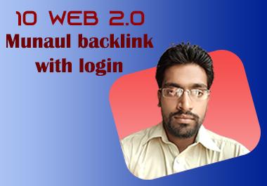 ٰI will build 10 web 2.0 backlink manually
