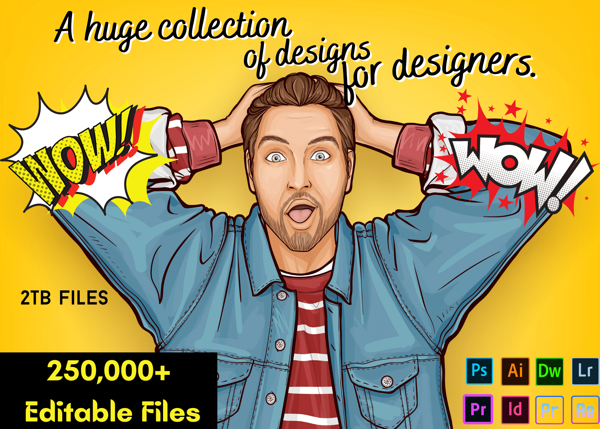 I will Provide 2500 plus editable templates with full adobe software pack for your next project