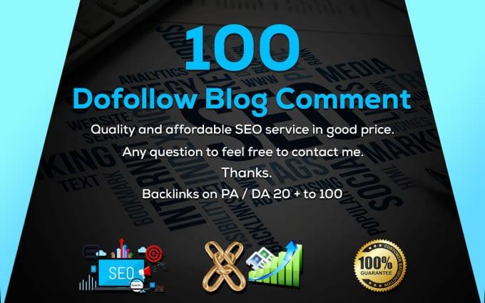 I will create 100 dofollow blog comment seo backlinks 
