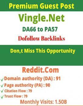 write and publish 500 words guest post on reddit and vingle.net dofollow permanent backlinks