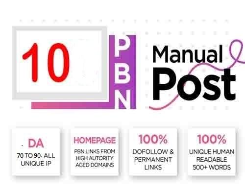 Build 10 High upto DA 90 permanent posts Dofollow PBN Backlinks